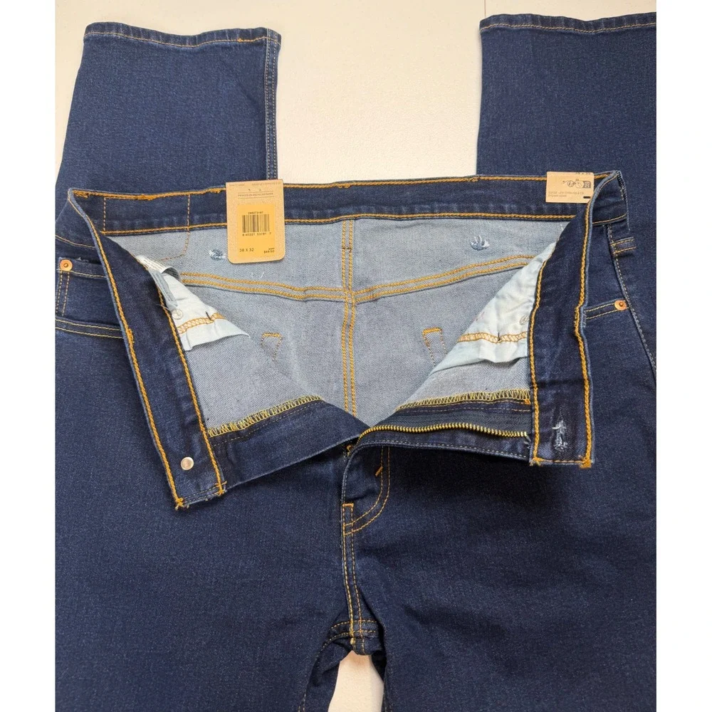 NWT Levis 502 Taper Mens Dark Indigo Stretch Denim Jeans 38x32 NEW